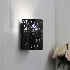 Oriel Lighting-Vicky Laser Cut Metal Wall Mounted Light - Black / White